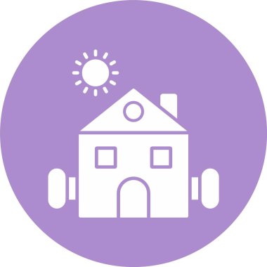 Çiftlik Evi Kabartma Çemberi Simgesi