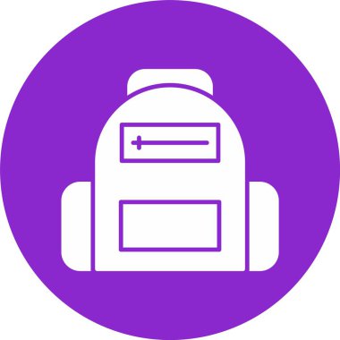 Okul Çantası Kabartma Çemberi Simgesi