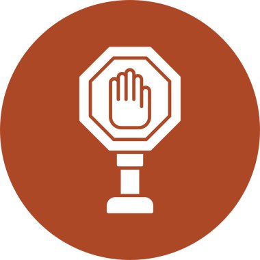 Dur İşareti Kabartma Çemberi Simgesi