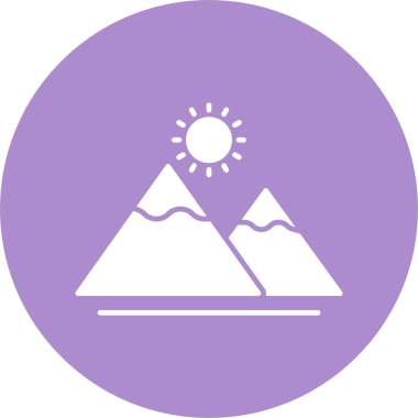 Dağ Kabartma Çemberi Simgesi