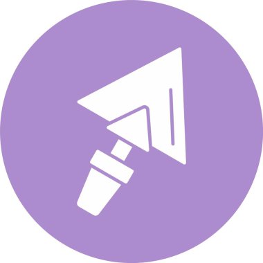 Sıvalı Trowel Kabartma Çemberi Simgesi