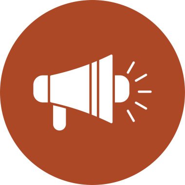 Bullhorn Kabartma Çemberi Simgesi