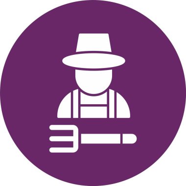 Çiftçi Kabartma Çemberi Simgesi