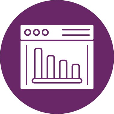 İstatistikler Kabartma Çemberi Simgesi