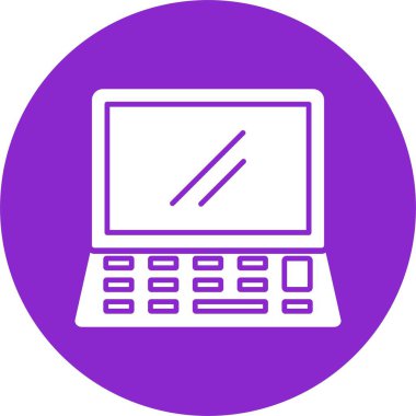 Laptop Kabartma Çemberi Simgesi