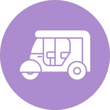 Rickshaw Kabartma Çemberi Simgesi