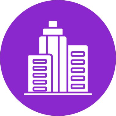 Ofis Binası Kabartma Çemberi Simgesi