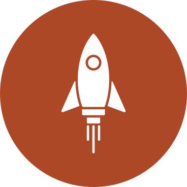 Roket Kabartma Çemberi Simgesi