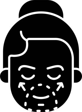 Yüz Plastik Cerrahisi Kabartma Çemberi Simgesi