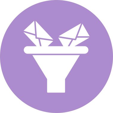 İleti Filtreleme Kabartma Dairesi Simgesi