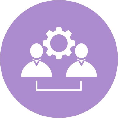 Takım Çalışması Kabartma Çemberi Simgesi