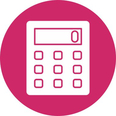 Hesap Makinesi Kabartma Çemberi Simgesi