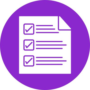 Kontrol Listesi Kabartma Çemberi Simgesi