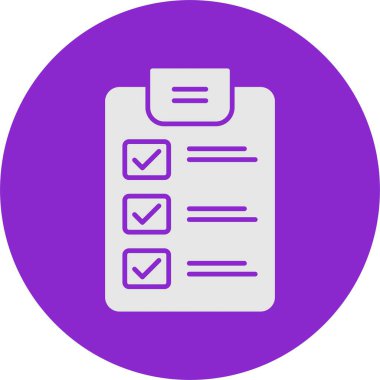 Kontrol Listesi Kabartma Çemberi Simgesi