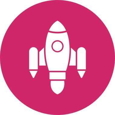 Uzay Gemisi Fırlatma Kabartma Çemberi Simgesi