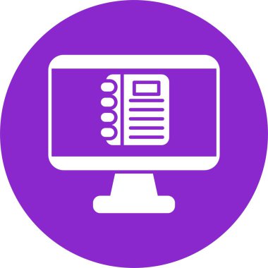 Not Defteri Kabartma Çemberi Simgesi