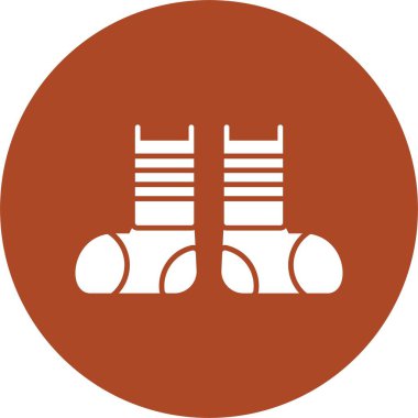 Palyaço Ayakkabıları Kabartma Çemberi Simgesi