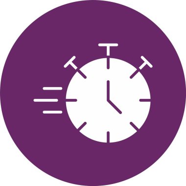 Stopwatch Kabartma Çemberi Simgesi
