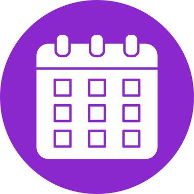 Takvim Kabartma Çemberi Simgesi