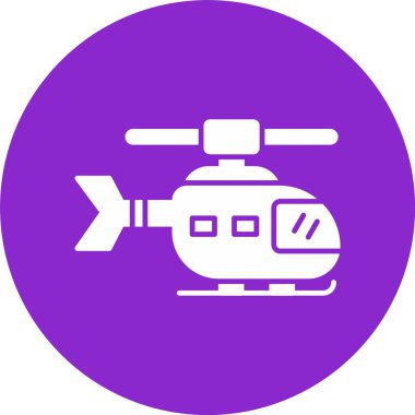 Helikopter Kabartma Çemberi Simgesi