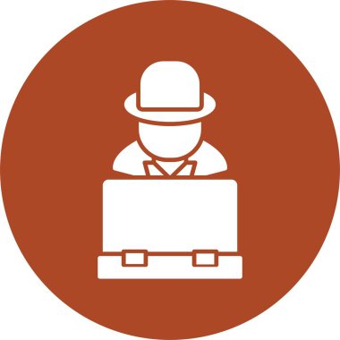 Hacker Kabartma Çemberi Simgesi