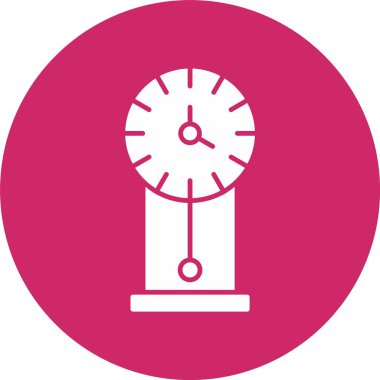 Vintage Saat Kabartma Çemberi Simgesi