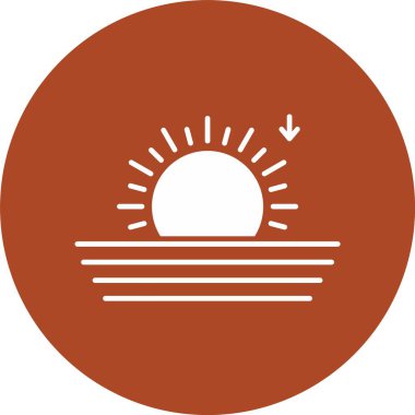 Günbatımı Kabartma Çemberi Simgesi