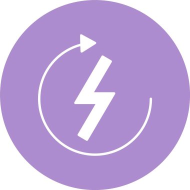 Yenilenebilir Enerji Kabartma Çemberi Simgesi