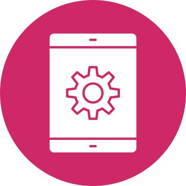 Teknoloji Kabartma Çemberi Simgesi