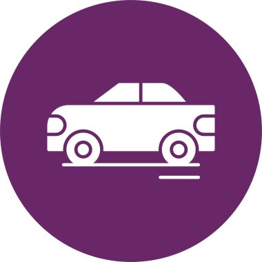 Yarış Arabası Kabartma Çemberi Simgesi