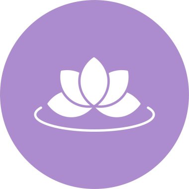 Lotus Kabartma Çemberi Simgesi