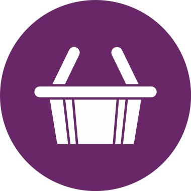 Alışveriş Sepeti Kabartma Çemberi Simgesi