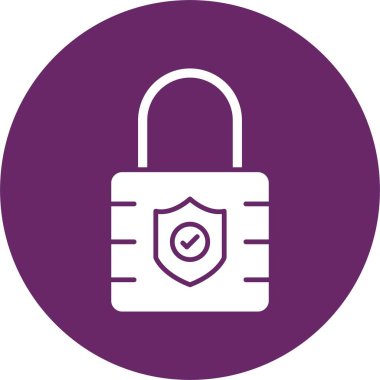 Asma Kilit Kabartma Çemberi Simgesi