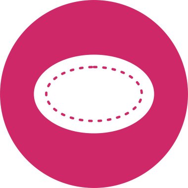 Oval Kabartma Çemberi Simgesi