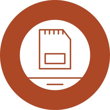 Hafıza Kartı Kabartma Çemberi Simgesi