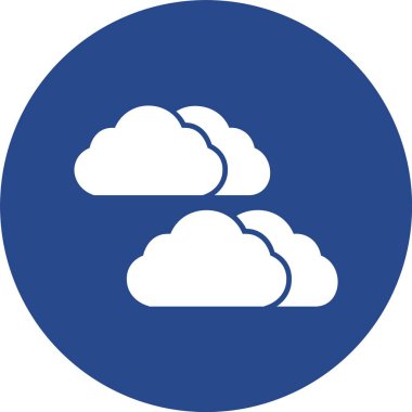 Bulutlu Kabartma Çemberi Simgesi