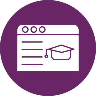 Çevrimiçi Öğrenme Kabartma Çemberi Simgesi