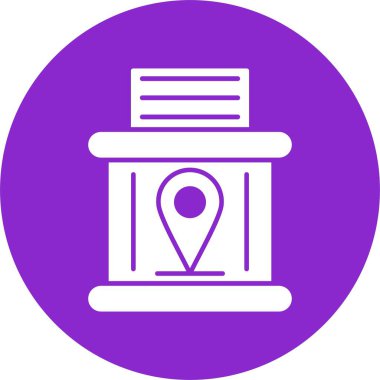 Telefon Booth Glyph Çember Simgesi