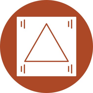 Üçgen Kabartma Çemberi Simgesi