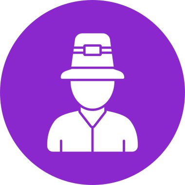 Şapka Adam Kabartma Çemberi Simgesi