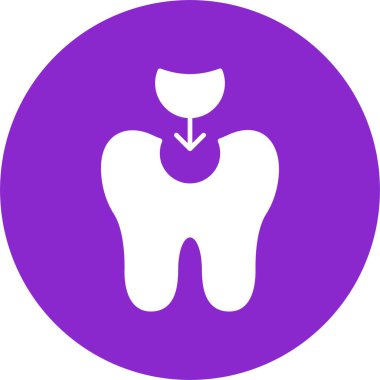 Diş Doldurma Kabartma Çemberi Simgesi