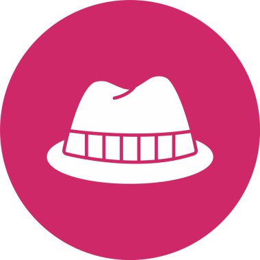 Fedora Şapka Kabartma Çemberi Simgesi