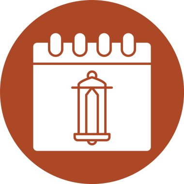 Takvim Kabartma Çemberi Simgesi