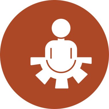 İş Adamı Glyph Çemberi Simgesi