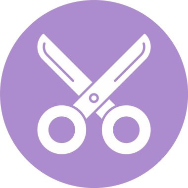 Makas Kabartma Çemberi Simgesi