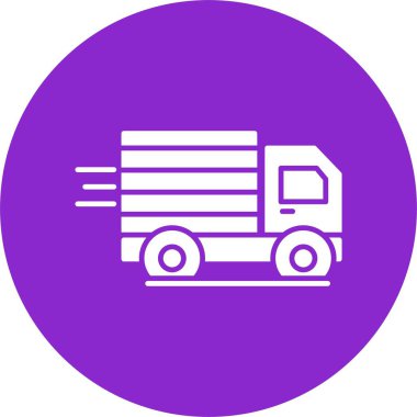 Kargo Kamyonu Kabartma Çemberi Simgesi