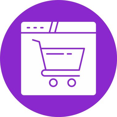 Çevrimiçi Depo Kabartma Çemberi Simgesi