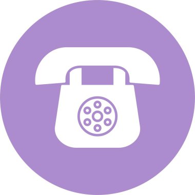 Telefon Kabartma Çemberi Simgesi