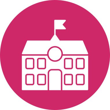 Okul Kabartma Çemberi Simgesi