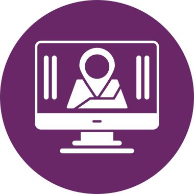 Pin Noktası Kabartma Çemberi Simgesi